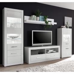 Loftscape Vitrine Bricktown II - Blanc brillant / Blanc mat -Meubles de salle à manger Soldes Magasin 1000224384 200904 12203100023 MOOD DETAILS P000000001000224384 mood