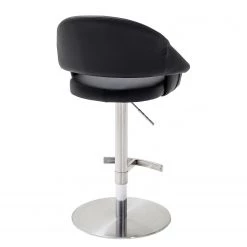 Fredriks Chaise de bar Elburn - Imitation cuir / Acier inoxydable - Noir -Meubles de salle à manger Soldes Magasin 1000224860 201016 12345600056 DETAILS P000000001000224860