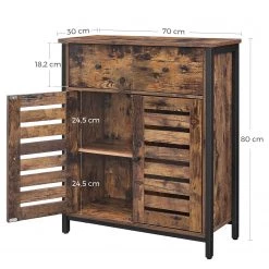 Red Living Commode Condover III - Marron / Noir -Meubles de salle à manger Soldes Magasin 1000225838 200914 06141800207 SKETCH DETAILS P000000001000225838 sketch