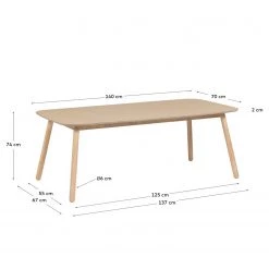 Norrwood Table Hauho II - Frêne massif / Hévéa massif - Frêne / Hévéa 17 Norrwood Table Hauho II - Frêne massif / Hévéa massif - Frêne / Hévéa -Meubles de salle à manger Soldes Magasin 1000225983 200917 06363600031 SKETCH DETAILS P000000001000225983 sketch