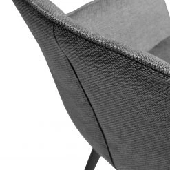 Red Living Chaises à accoudoirs Amira II (lot de 2) - Tissu / Acier - Gris -Meubles de salle à manger Soldes Magasin 1000225985 200917 06364300044 DETAILS P000000001000225985