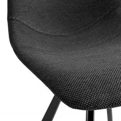 Red Living Chaises capitonnées Gouvy (lot de 2) - Tissu / Acier - Gris foncé -Meubles de salle à manger Soldes Magasin 1000225993 200917 06372200112 DETAILS P000000001000225993