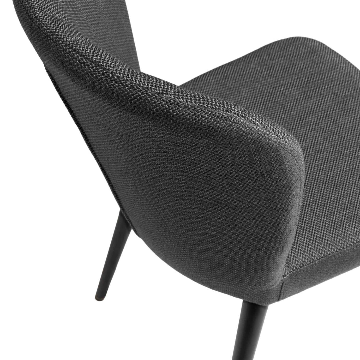 Jack & Alice Chaises capitonnées Palm City (lot de 2) - Tissu / Acier - Gris foncé 7 Jack & Alice Chaises capitonnées Palm City (lot de 2) - Tissu / Acier - Gris foncé – Image 7