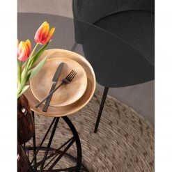 Jack & Alice Table Lovington I - Verre / Acier - Verre gris foncé / Noir -Meubles de salle à manger Soldes Magasin 1000226005 200917 06382900219 DETAILS P000000001000226005