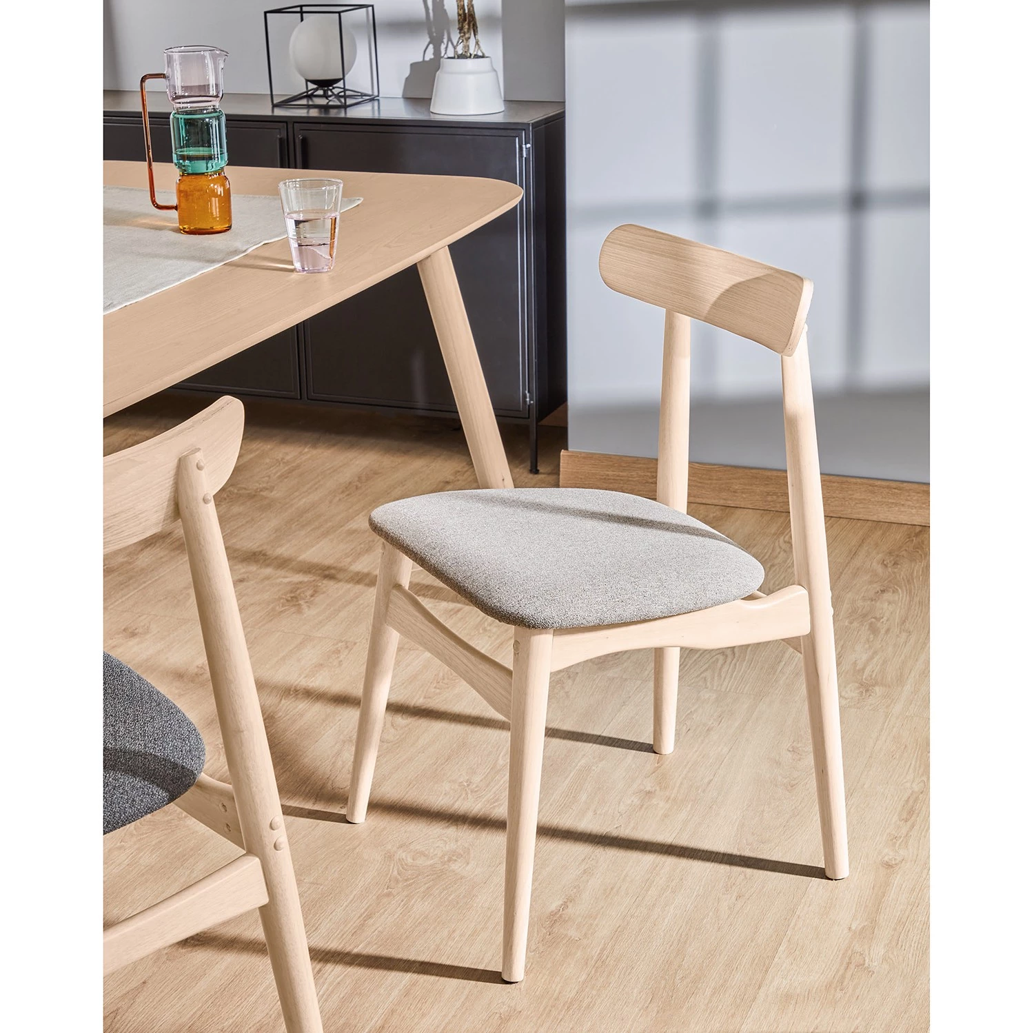 Norrwood Chaises Apukka (lot de 2) - Tissu / Hévéa massif - Sahara 2 Norrwood Chaises Apukka (lot de 2) - Tissu / Hévéa massif - Sahara – Image 2