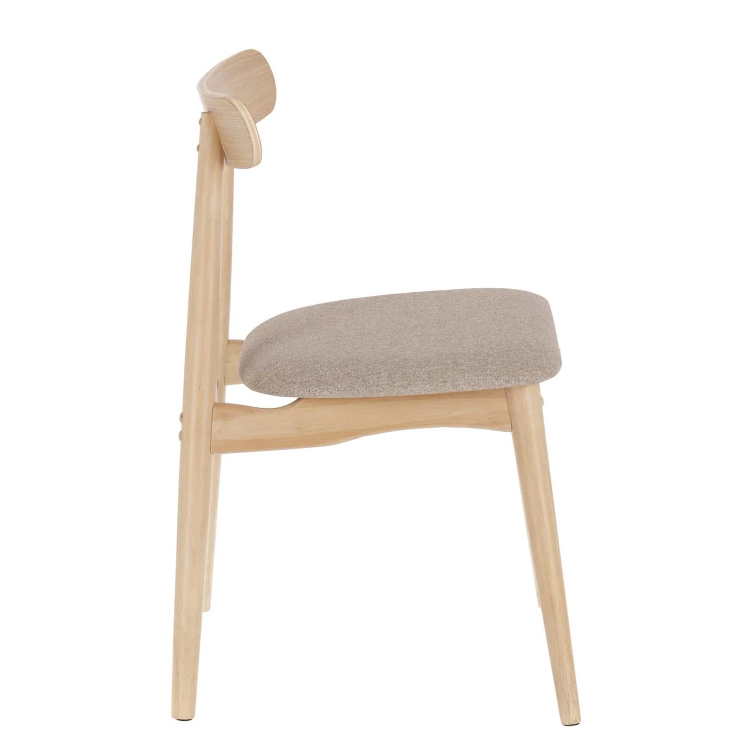 Norrwood Chaises Apukka (lot de 2) - Tissu / Hévéa massif - Sahara 4 Norrwood Chaises Apukka (lot de 2) - Tissu / Hévéa massif - Sahara – Image 4