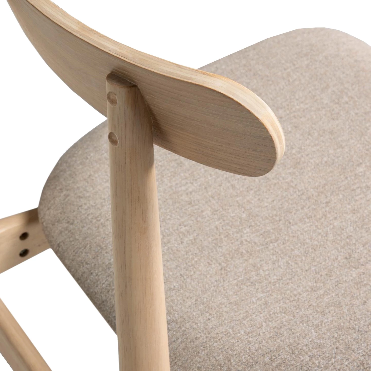 Norrwood Chaises Apukka (lot de 2) - Tissu / Hévéa massif - Sahara 6 Norrwood Chaises Apukka (lot de 2) - Tissu / Hévéa massif - Sahara – Image 6