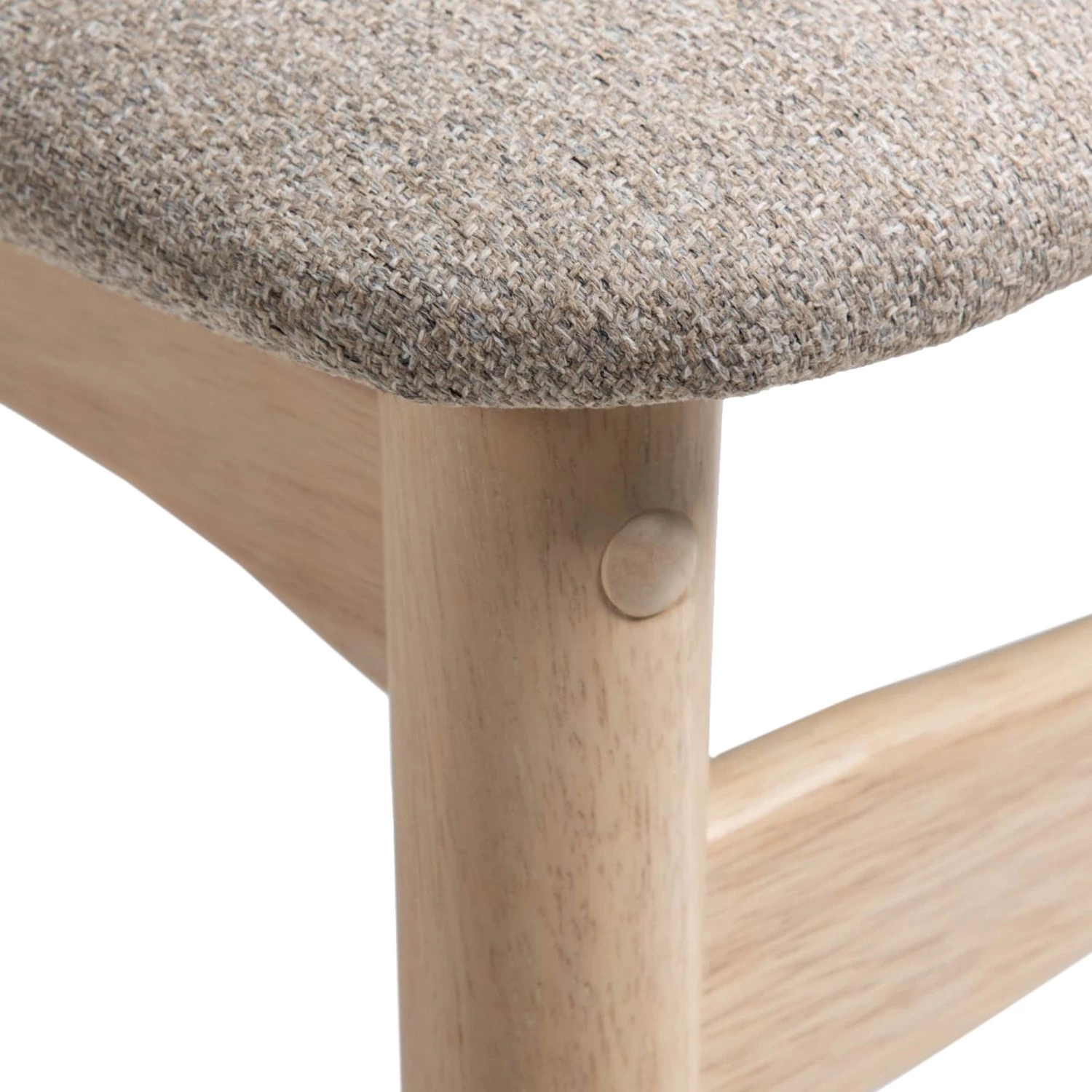 Norrwood Chaises Apukka (lot de 2) - Tissu / Hévéa massif - Sahara 7 Norrwood Chaises Apukka (lot de 2) - Tissu / Hévéa massif - Sahara – Image 7