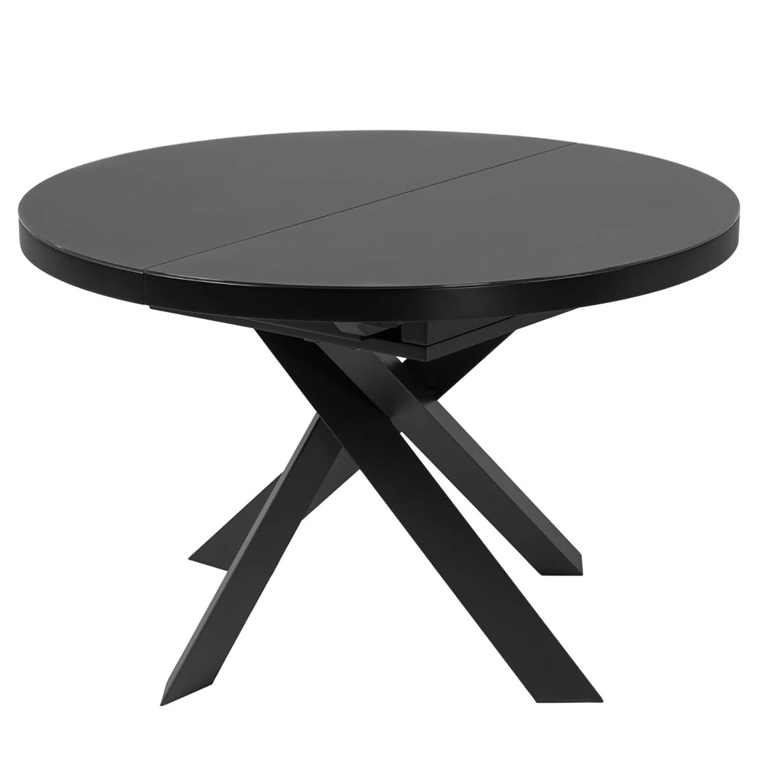 Jack & Alice Table extensible Vouzon - Verre noir 1 Jack & Alice Table extensible Vouzon - Verre noir