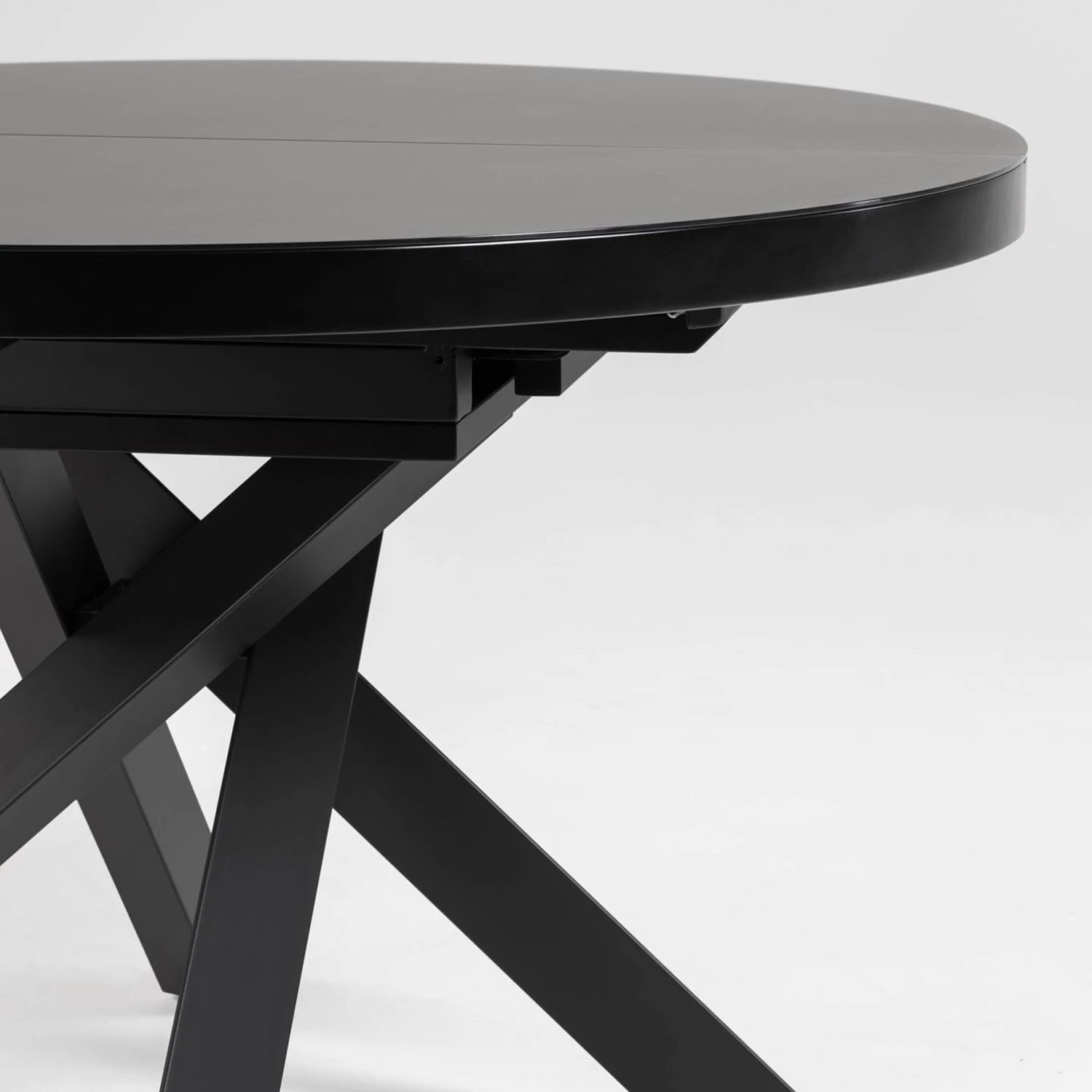 Jack & Alice Table extensible Vouzon - Verre noir 3 Jack & Alice Table extensible Vouzon - Verre noir – Image 3