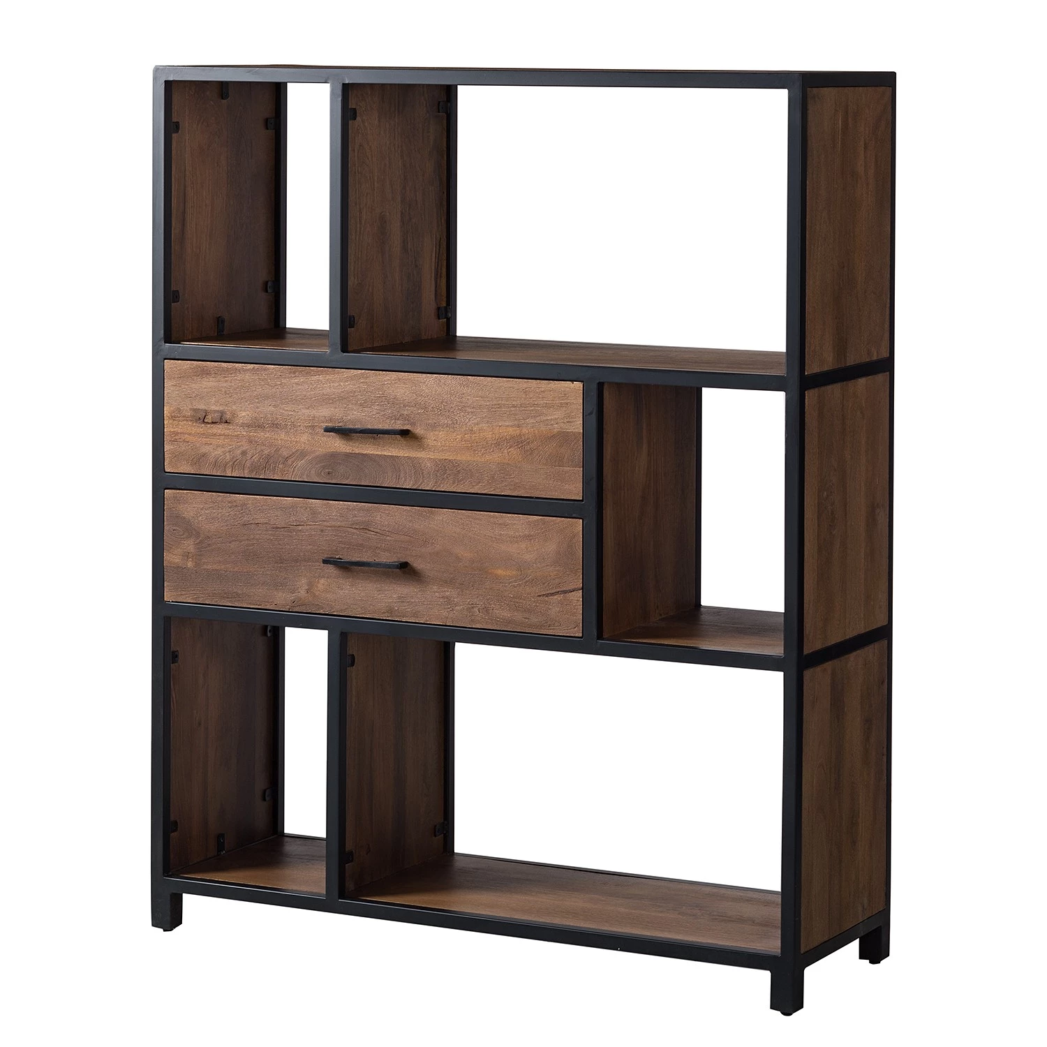 Ars manufacti Étagère Moboki - Manguier massif / Métal - Manguier foncé / Noir 1 Ars manufacti Étagère Moboki - Manguier massif / Métal - Manguier foncé / Noir