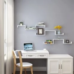 Loftscape Tablettes murales Cresson (lot de 3) - Blanc -Meubles de salle à manger Soldes Magasin 1000226184 200922 17381900029 MOOD DETAILS P000000001000226184 mood