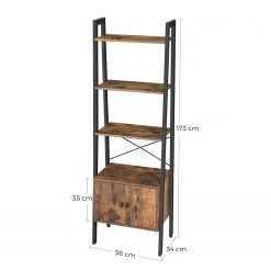 Red Living Étagère Cushing - Marron / Noir -Meubles de salle à manger Soldes Magasin 1000226194 200922 17384600092 SKETCH DETAILS P000000001000226194 sketch