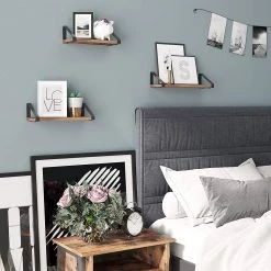 Red Living Tablettes murales Crossville (lot de 3) - Marron / Noir -Meubles de salle à manger Soldes Magasin 1000226206 200922 17390200129 MOOD DETAILS P000000001000226206 mood