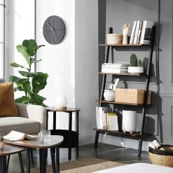 Red Living Étagère échelle Crosshill I - Marron / Noir -Meubles de salle à manger Soldes Magasin 1000226210 200922 17391100152 DETAILS P000000001000226210