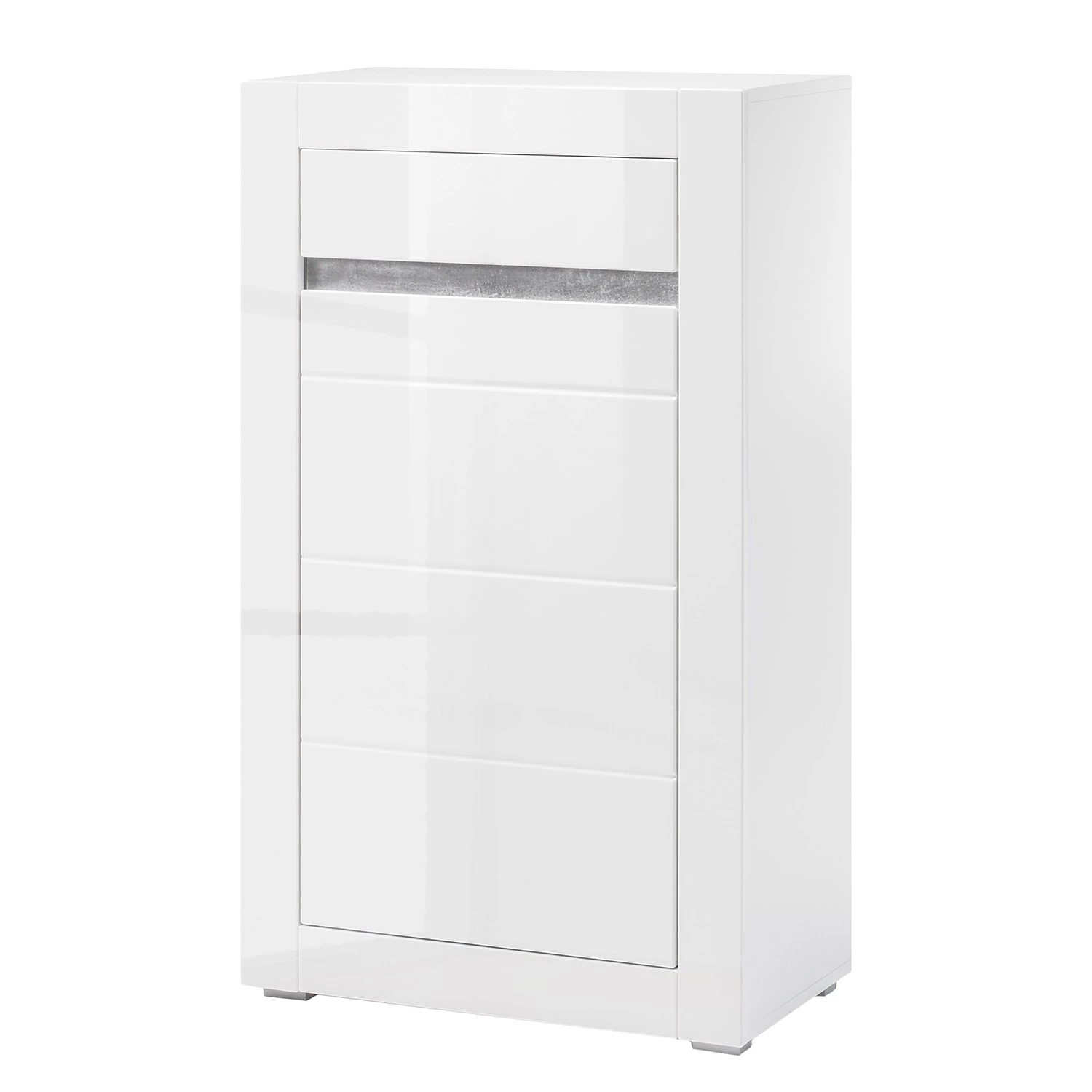 Loftscape Commode Cape Ann IV - Blanc brillant / Blanc mat 1 Loftscape Commode Cape Ann IV - Blanc brillant / Blanc mat
