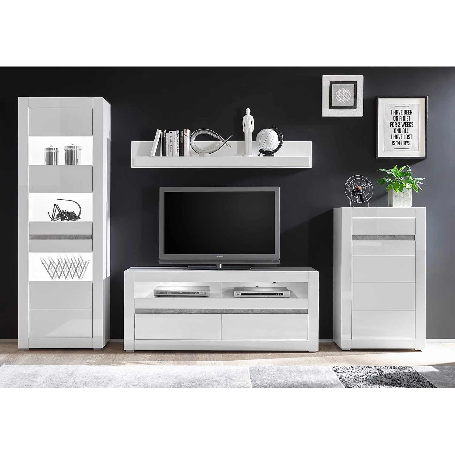 Loftscape Commode Cape Ann IV - Blanc brillant / Blanc mat 3 Loftscape Commode Cape Ann IV - Blanc brillant / Blanc mat – Image 3