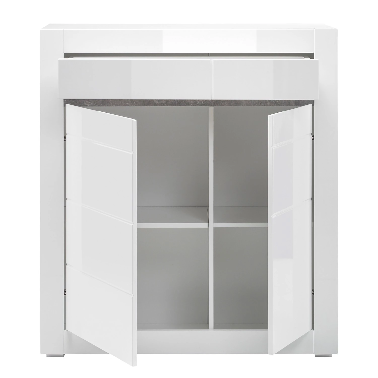 Loftscape Commode Cape Ann III - Blanc brillant / Blanc mat 4 Loftscape Commode Cape Ann III - Blanc brillant / Blanc mat – Image 4