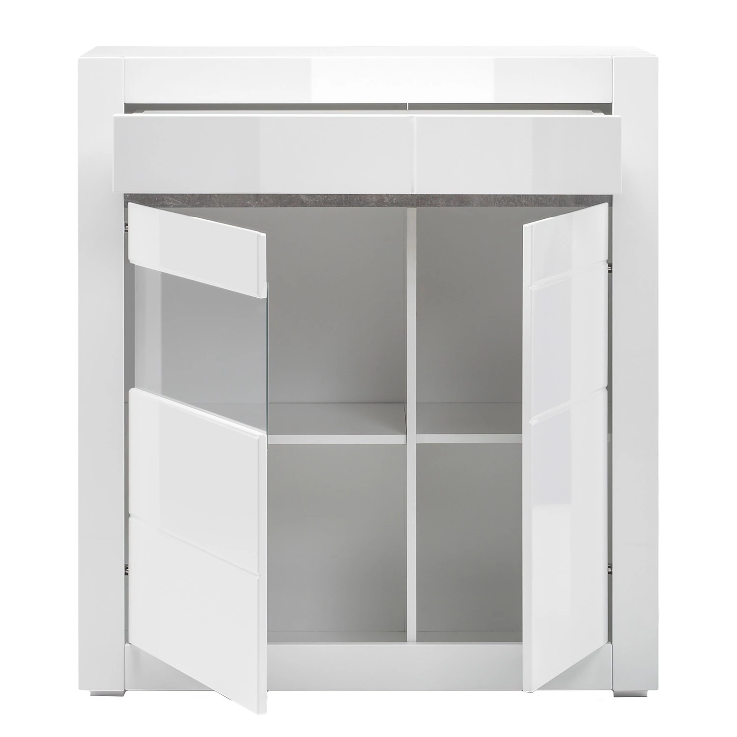 Loftscape Commode Cape Ann I - Blanc brillant / Blanc mat 3 Loftscape Commode Cape Ann I - Blanc brillant / Blanc mat – Image 3