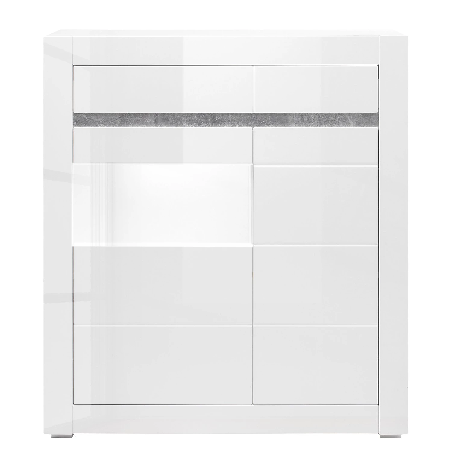 Loftscape Commode Cape Ann I - Blanc brillant / Blanc mat 4 Loftscape Commode Cape Ann I - Blanc brillant / Blanc mat – Image 4