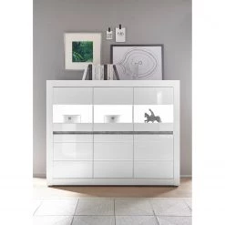 Loftscape Buffet haut Cape Ann - Blanc brillant / Blanc mat -Meubles de salle à manger Soldes Magasin 1000226262 200923 15542300106 MOOD DETAILS P000000001000226262 mood