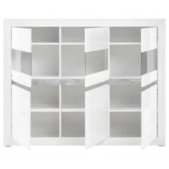Loftscape Buffet haut Cape Ann - Blanc brillant / Blanc mat -Meubles de salle à manger Soldes Magasin 1000226262 200923 15542500107 DETAILS P000000001000226262