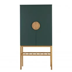 Tenzo Buffet haut Scoop - Partiellement en chêne massif - Vert foncé -Meubles de salle à manger Soldes Magasin 1000226376 201006 12073600074 DETAILS P000000001000226376