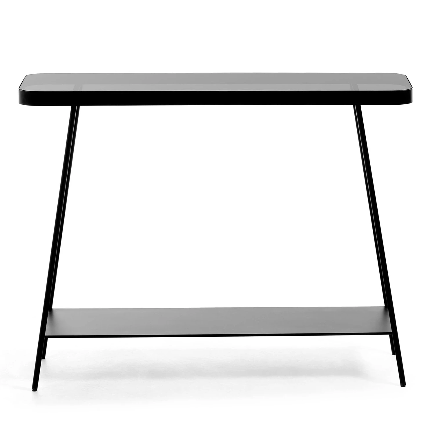 Red Living Console Kingswell - Verre / Métal - Gris / Noir 5 Red Living Console Kingswell - Verre / Métal - Gris / Noir – Image 5