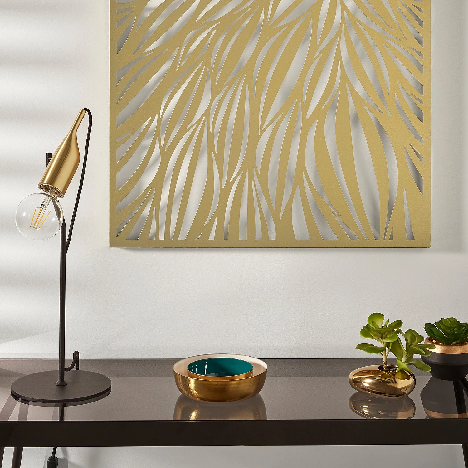 Red Living Console Kingswell - Verre / Métal - Gris / Noir 8 Red Living Console Kingswell - Verre / Métal - Gris / Noir – Image 8