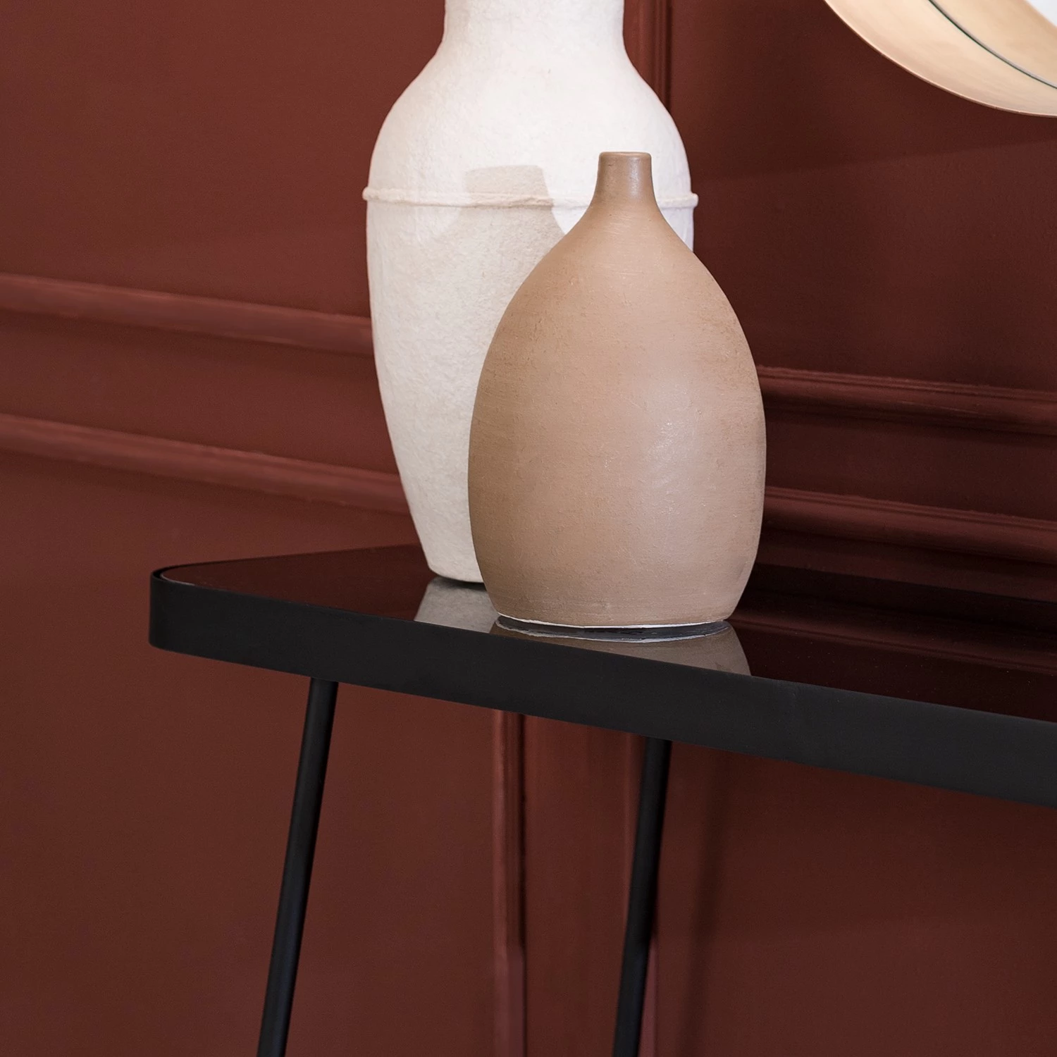 Red Living Console Kingswell - Verre / Métal - Gris / Noir 10 Red Living Console Kingswell - Verre / Métal - Gris / Noir – Image 10