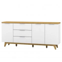 Jahnke Enfilade Libre II - Imitation duramen de chêne / Blanc mat