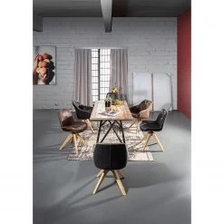 Red Living Chaises capitonnées Wilbur (lot de 2) - Marron vintage -Meubles de salle à manger Soldes Magasin 1000227838 201016 13355300083 MOOD DETAILS P000000001000227838 mood