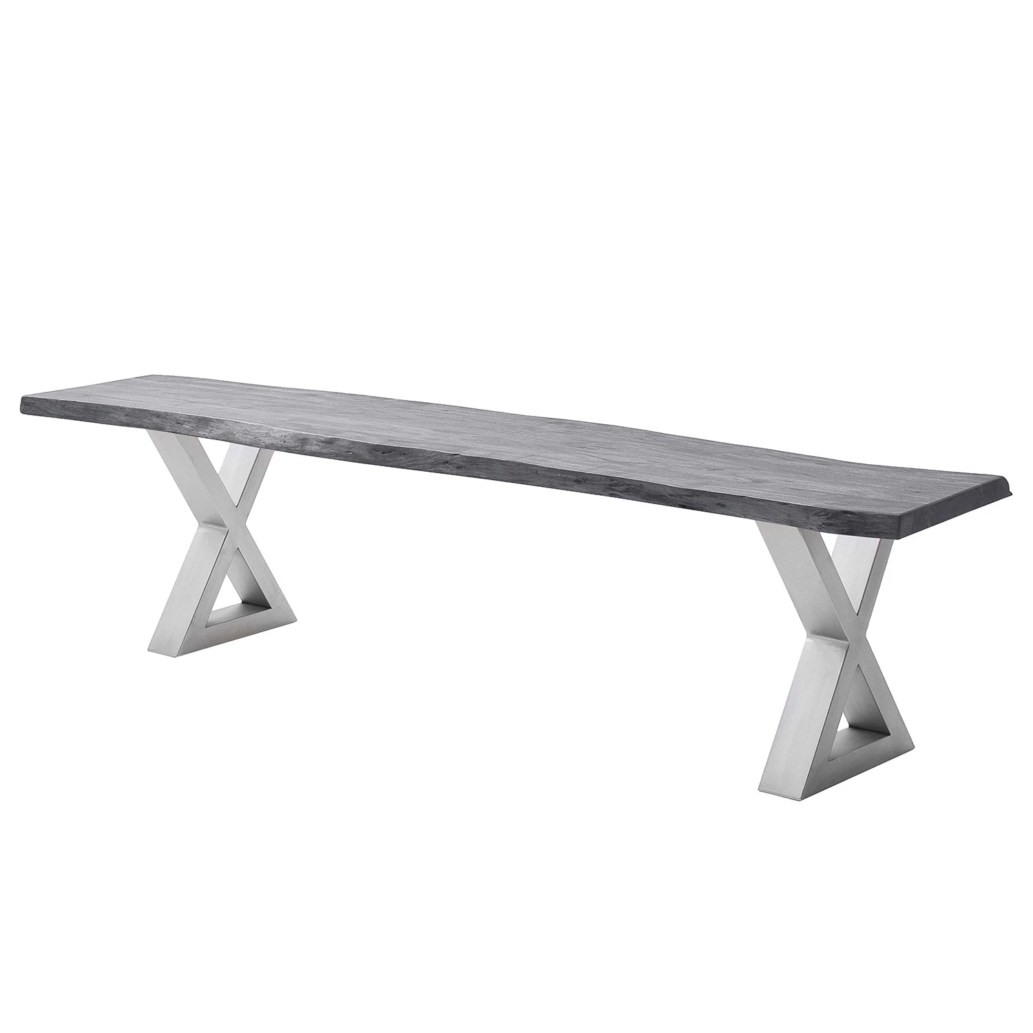 Ars Natura Banc Kapra - Acacia Gris - Largeur : 200 cm - Argenté - Forme en X 1 Ars Natura Banc Kapra - Acacia Gris - Largeur : 200 cm - Argenté - Forme en X