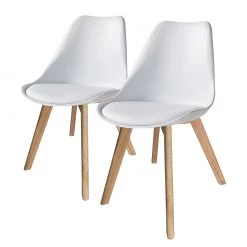 Mørteens Chaises Woodwynn (lot de 2) - Blanc