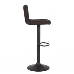 Loftscape Chaises de bar Gasny (lot de 2) - Microfibre / Acier - Marron foncé -Meubles de salle à manger Soldes Magasin 1000228922 201104 15385600066 DETAILS P000000001000228922