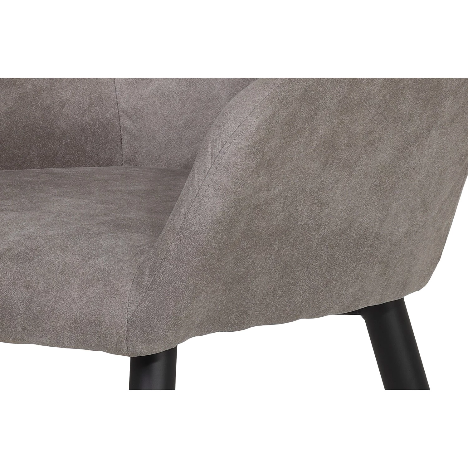 Loftscape Chaises à accoudoirs Trappe (lot de 2) - Microfibre / Acier - Gris fumé 6 Loftscape Chaises à accoudoirs Trappe (lot de 2) - Microfibre / Acier - Gris fumé – Image 6