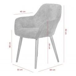 Loftscape Chaises à accoudoirs Trappe (lot de 2) - Microfibre / Acier - Gris fumé 17 Loftscape Chaises à accoudoirs Trappe (lot de 2) - Microfibre / Acier - Gris fumé -Meubles de salle à manger Soldes Magasin 1000228924 201104 15385600088 SKETCH DETAILS P000000001000228924 sketch