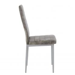 Loftscape Chaises capitonnées Orelle II (lot de 2) - Microfibre / Fer - Gris -Meubles de salle à manger Soldes Magasin 1000229577 201104 14074600026 DETAILS P000000001000229577