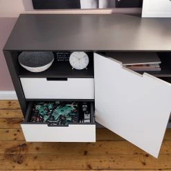 Loftscape Buffet Nevez II - Blanc / Gris -Meubles de salle à manger Soldes Magasin 1000230749 201113 13073900010 DETAILS P000000001000230749