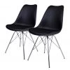 Norrwood Chaises Vaire (lot de 2) - Matière plastique / Acier - Noir