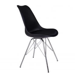 Norrwood Chaises Vaire (lot de 2) - Matière plastique / Acier - Noir -Meubles de salle à manger Soldes Magasin 1000230991 201125 16492000003 DETAILS P000000001000230991