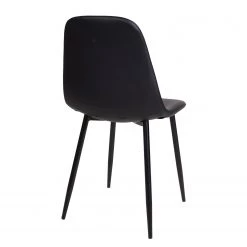 Norrwood Chaises Renty I (lot de 2) - Imitation cuir / Acier - Noir -Meubles de salle à manger Soldes Magasin 1000231014 201125 16492300061 DETAILS P000000001000231014