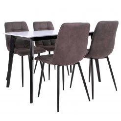 Loftscape Table Pomy I - MDF / Hévéa massif - Blanc / Noir -Meubles de salle à manger Soldes Magasin 1000231018 201125 16492400092 DETAILS P000000001000231018