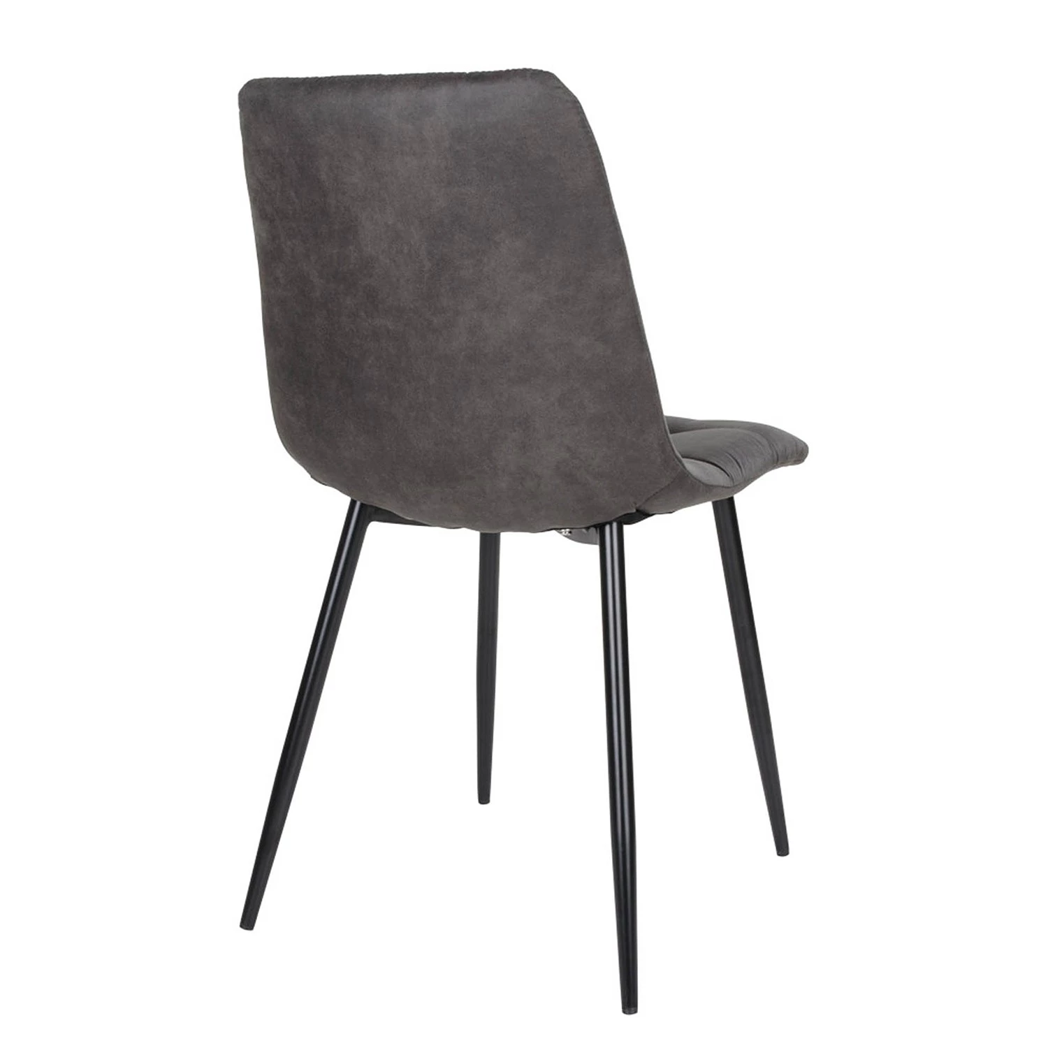 Loftscape Chaises capitonnées Ormoy I (lot de 2) - Microfibre / Acier - Gris / Noir 7 Loftscape Chaises capitonnées Ormoy I (lot de 2) - Microfibre / Acier - Gris / Noir – Image 7