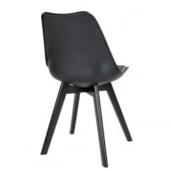 Norrwood Chaises Salon (lot de 2) - Matière plastique / Hévéa massif - Noir -Meubles de salle à manger Soldes Magasin 1000231033 201125 16492900206 DETAILS P000000001000231033