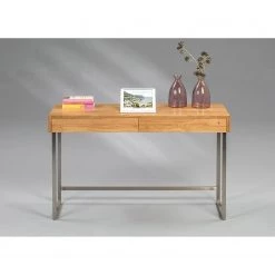 Naturoo Console Sillery - Chêne sauvage massif / Métal - Chêne sauvage / Argenté -Meubles de salle à manger Soldes Magasin 1000231167 201118 12511600023 MOOD DETAILS P000000001000231167 mood