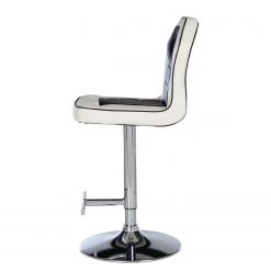 Loftscape Chaises de bar Yoncalla (lot de 2) - Imitation cuir / Métal - Noir et blanc - Chrome 13 Loftscape Chaises de bar Yoncalla (lot de 2) - Imitation cuir / Métal - Noir et blanc - Chrome -Meubles de salle à manger Soldes Magasin 1000231303 220411 032 DETAILS P000000001000231303