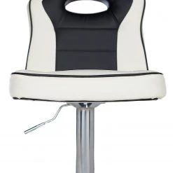 Loftscape Chaises de bar Yoncalla (lot de 2) - Imitation cuir / Métal - Noir et blanc - Chrome 14 Loftscape Chaises de bar Yoncalla (lot de 2) - Imitation cuir / Métal - Noir et blanc - Chrome -Meubles de salle à manger Soldes Magasin 1000231303 220411 033 DETAILS P000000001000231303