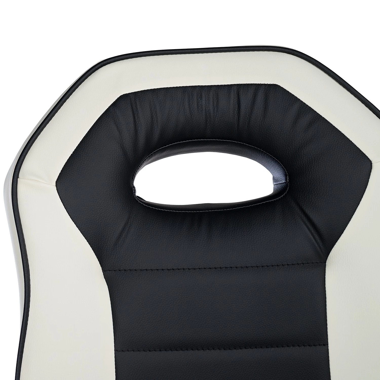 Loftscape Chaises de bar Yoncalla (lot de 2) - Imitation cuir / Métal - Noir et blanc - Chrome 6 Loftscape Chaises de bar Yoncalla (lot de 2) - Imitation cuir / Métal - Noir et blanc - Chrome – Image 6