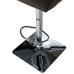 Loftscape Chaises de bar Swanville (lot de 2) - Microfibre / Métal - Marron foncé / Chrome -Meubles de salle à manger Soldes Magasin 1000231305 220411 033 DETAILS P000000001000231305